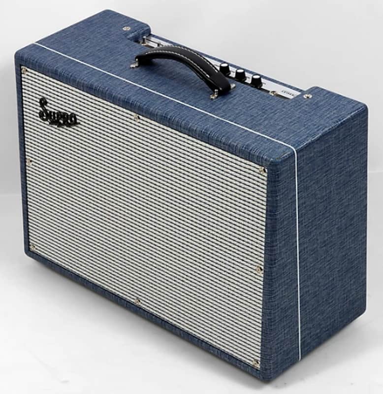Supro 1968RK Keeley 12 25W 1x12 Tube Guitar Combo Amp - Blue image 1