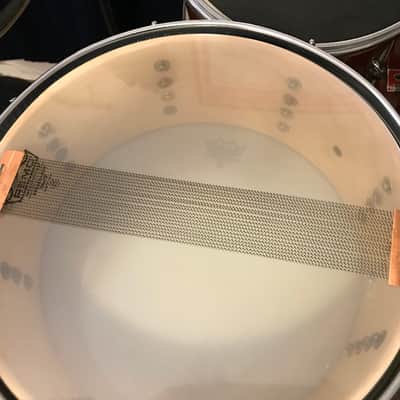 Premier Artist Maple snare drum 1990’s Dark green stain image 5