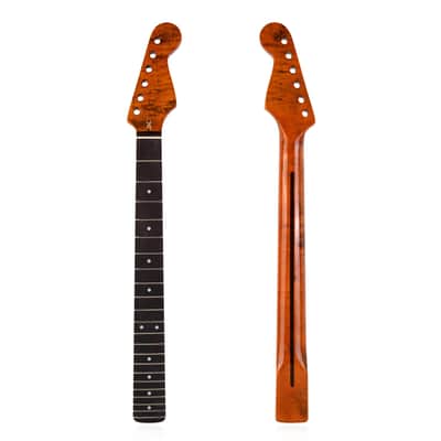 ST Style Guitar Neck, 22 Frets, Rosewood Fingerboard with Bone Nut - Stained Gloss Finish image 2