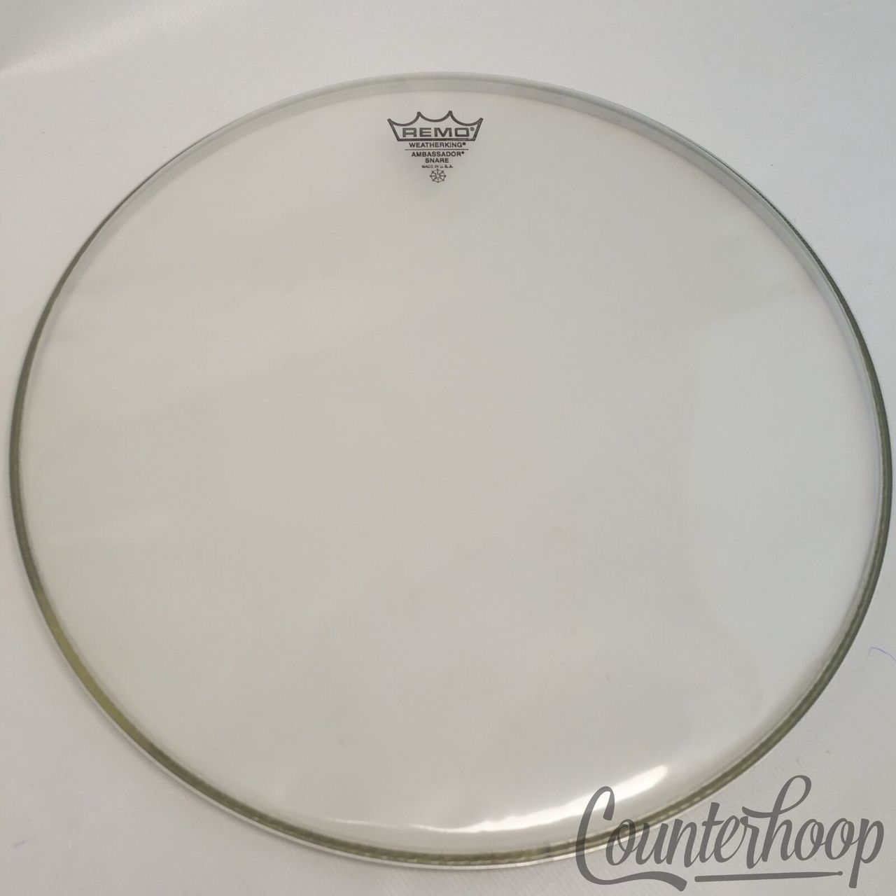 Remo 16" Ambassador Clear Resonant Snare Side Drum Head Weatherking Made In USA — main photograph