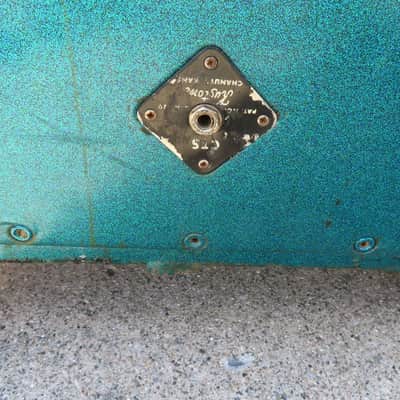 KUSTOM 1970 CASCADE GREEN 3-15" ORIGINAL CABINET EMPTY PICKUP ONLY SE. MICHIGAN RARE! image 11