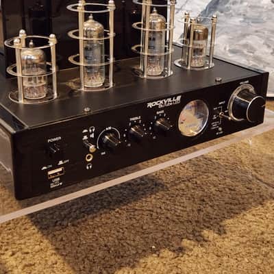 Rockville Rockville BluTube 70W Tube Amplifier Stereo Receiver 2018 - Piano black image 6