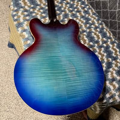 Epiphone ES-335 Figured Block IBG Flametop - Blueberry Burst, Duncan, Faber image 2