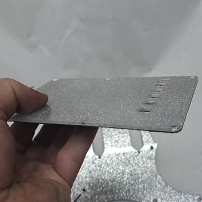 Platinum Silver Sparkle Glitter SSS pickguard + trem cover set Fits Fender Strat Stratocaster image 20