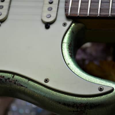 American Fender Stratocaster Custom Heavy Relic Lime Green Sparkle "Duncan Antiquities" image 22
