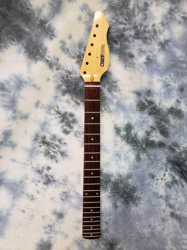 Used Crate Electra Strat Style Electric Guitar Project Neck Logo Nut image 1