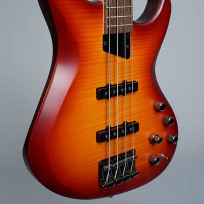 MTD Kingston Saratoga Deluxe 4 with Laurel Fretboard 2022 - Deep Cherry Burst image 2