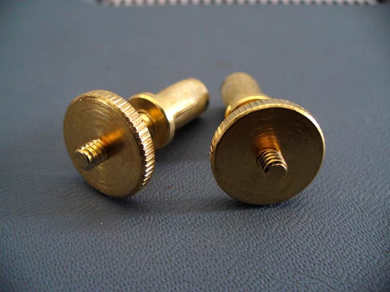 Gibson soft brass thumbwheels and posts adapters for ABR-1 bridge MK3 Les Paul Royal Mount 2026 - Gold image 1