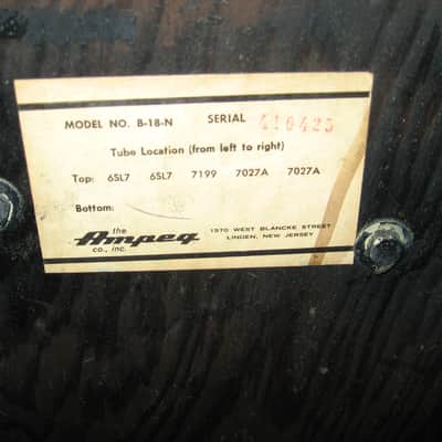 AMPEG B18N 1964 Portaflex Blue image 7
