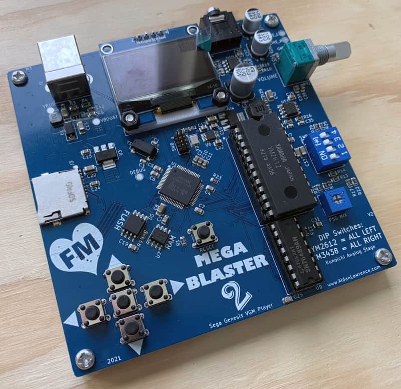 Aiden Lawrence Mega Blaster 2 2020 Genesis/Mega Drive Player with YM2612 and SN76489 Chips! image 1