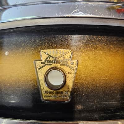 Ludwig No. 905 Jazz Combo 13x3" 6-Lug Piccolo Snare - Black/Gold Duco - Nickel Hardware 1966 image 3