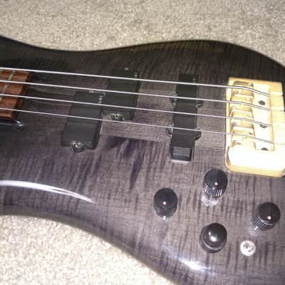 Left Handed Spector NS4CRFM Early-mid 90s Transparent Black image 2