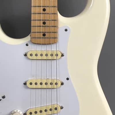 LEFTY! Vintage Fender ‘57 Reissue Strat ST-57LEX2 Custom Color Olympic White Blonde NOS Relic Stratocaster 7.1 lb HSC image 3