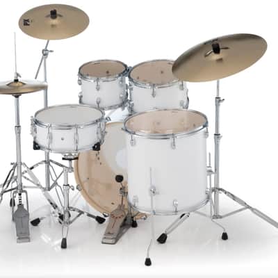Pearl Export 5-Piece Drum Set - 22" Bass Drum PURE WHITE image 2