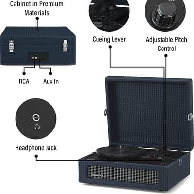 Crosley #CR6253C-BB - The Beatles Anthology Portable Bluetooth Turntable Record Player  - Let It Be image 4