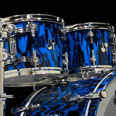 Sonor SQ2 6pc. Medium Maple Kit - Blue Tribal 10/12/14/16/22/14SD image 5