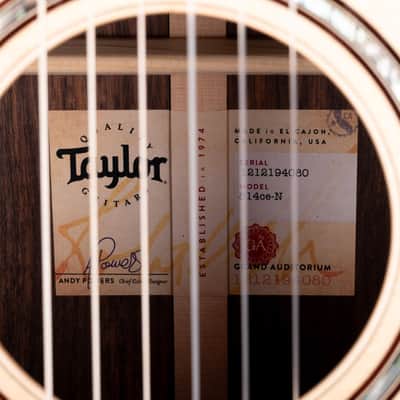 Taylor 814ce-N Nylon String Acoustic Electric Guitar Natural With Case image 9
