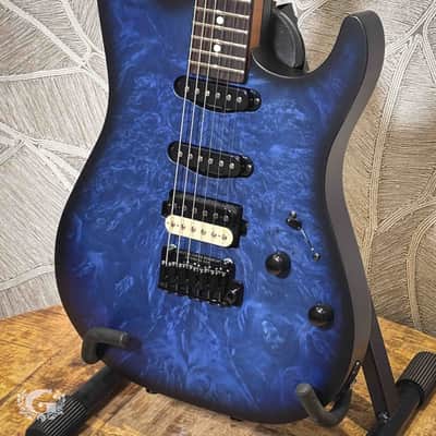Schecter USA Sunset Custom-II HSS 2024 - Ocean Blue Burst Satin image 4