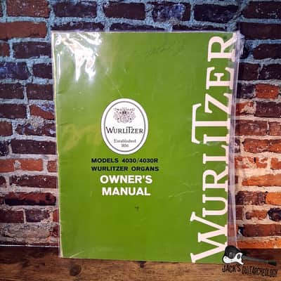Wurlitzer 4030 / 4030R Model Owner's Manual (1970s Green) image 1