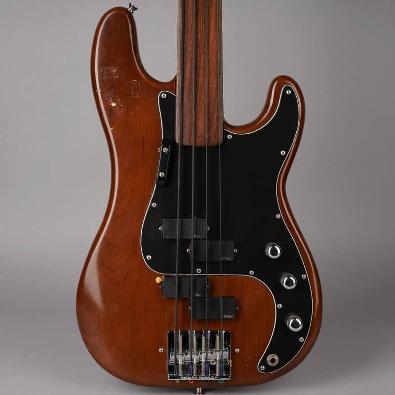 1978 Fender Precision Bass - Fretless Rosewood - Walnut / Mocha image 1