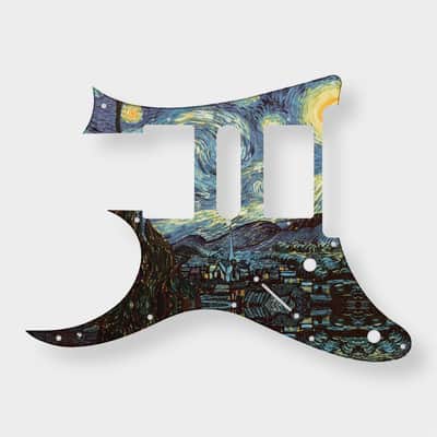The Starry Night / Ibanez Pickguard / RG350 / JEMJR / Graphic / Stormguitar image 1