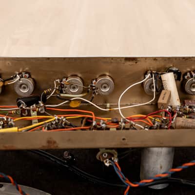 1966 Harmony H415 Valco-Made Vintage 2x12 Tube Amp w/ Tremolo & Oxford Speakers, Serviced image 15