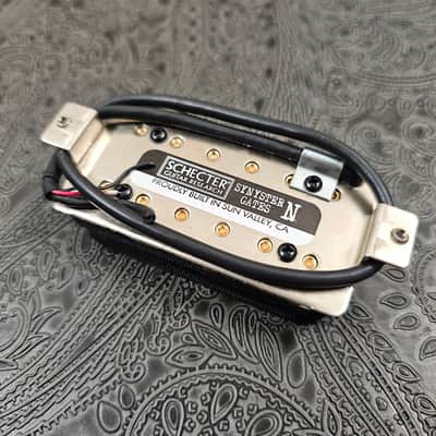 Schecter USA Custom Shop "Synyster Gates" Open Coil Humbucker Pickup SET in Black w/ Gold Hex Poles! Bridge & Neck "Synbuckers", A7X, Avenged Sevenfold, Avenger (SKU: 1A78) image 6