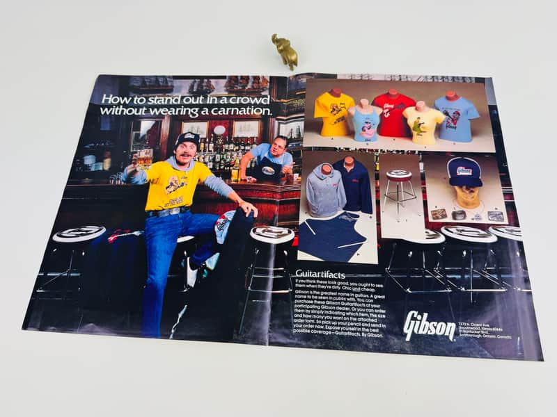 Gibson "Guitartifacts" Foldout Merchandise Brochure 1982 image 1