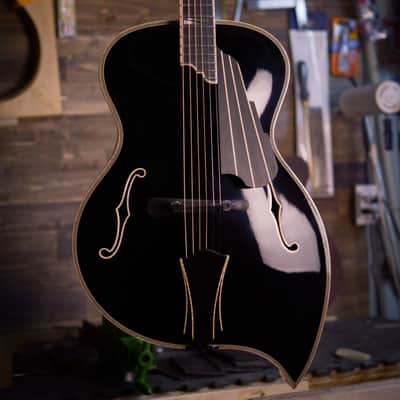 Rancourt History’s Legacy Collection 16" Acoustic Teardrop Archtop 2018 - Black Gloss Top / Natural Body and Neck image 1