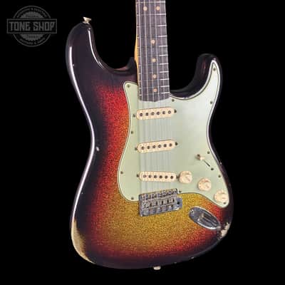 Fender Custom Shop 1963 Stratocaster Relic 3 Tone Sunburst Sparkle w/case TSLTD9OF10 image 3