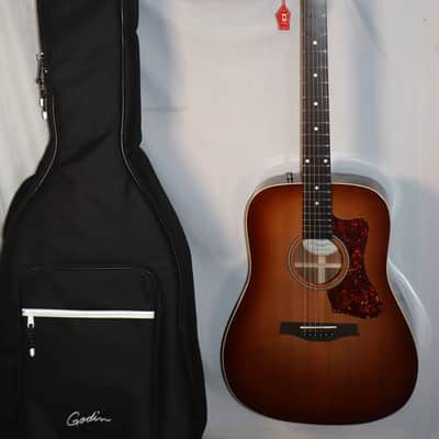 Godin Model # 053902 Century Maho EQ Cognac Burst Dreadnought Acoustic Electric with gig bag NEW image 1