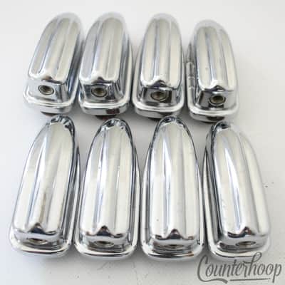 *Pearl 8x Bass Drum Lugs Chrome Vintage 70s Metric 2 3/8" Japan Wood-Fiberglass* image 1