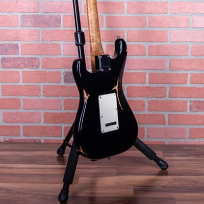 Medium Rare Guitars Diablo “Rat Strat” Relic Black Over Sunburst Heavy Relic 2022 w/Hardshell Case image 8