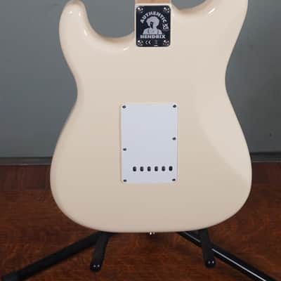 Fender Jimi Hendrix Stratocaster, Olympic White w/ Deluxe Gig Bag - Open Box image 5
