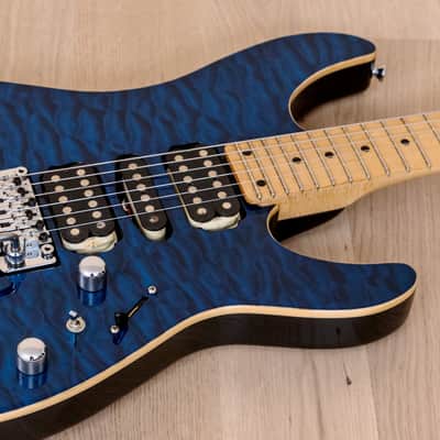 2006 Schecter NV-3-24-AL Quilted Maple Top See-Thru Blue Japan