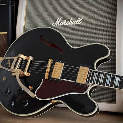 Gibson Custom Shop ES-355 Reissue "Black Beauty" Keith Richards Look, Ebenholz, Bigsby, Classic 57 PU´s ​ 2011 - Ebony image 11