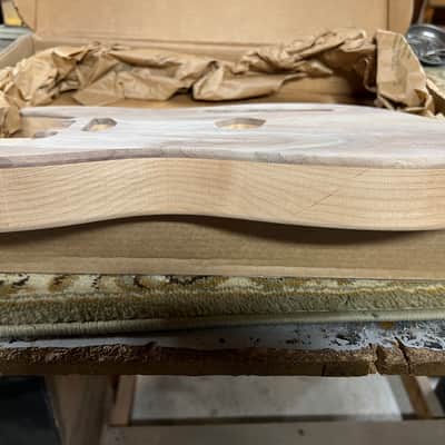 Saylor Double Cut Walnut Burl/Alder Telecaster Body image 6
