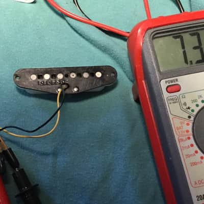 Fender USA Strat PICKUPS #016730 3  pickups , 80s, reads 5.78, 6.20 and 7.36 image 2