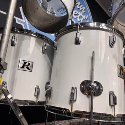 Rogers - 1978 Nine Piece Memriloc Drum Set. Excellent! - White image 3