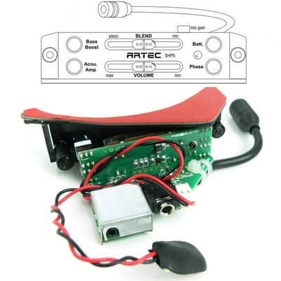 Artec SHP5 EQ Soundhole Pre amp Controller & mic blender E46 with Piezo Saddle FREE SHIPPING image 6