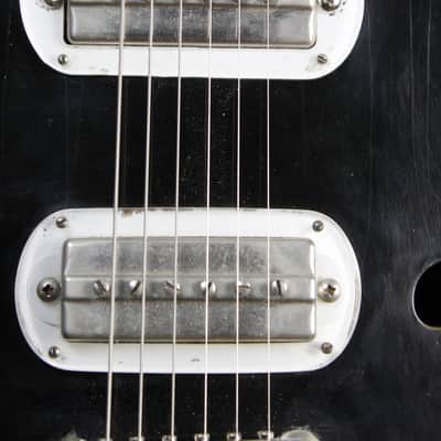 1960 Silvertone H1427 Espanada Black Hollowbody Electric Guitar Harmony H62 image 7