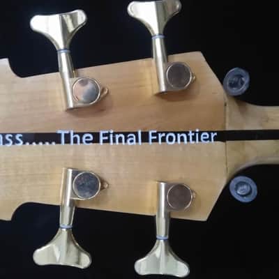 Electric Bass Guitar Star Trek Trekkie Motif Handmade by Bluebeberry with SEymour Duncan Double P Pickups image 10