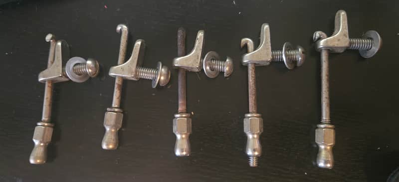 1930's May Bell banjo Lug - Screw - Rod Assembly  - LOT OF 5 Banjo Parts image 1