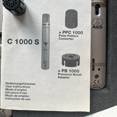AKG C1000 S Twin Pack Small Diaphragm Multipattern Condenser Microphone 2000s - Nickel image 2
