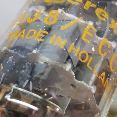 Amperex ONE (1) 6DJ8 AT1000 TESTED Vacuum Tube PQ premium quality Heerlen A-frame Orange Globe T5 ECC88 dual triode 1973 image 4