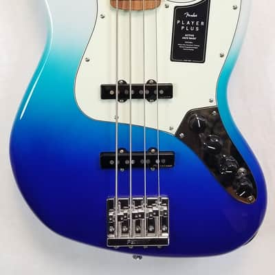 Immagine Fender Player Plus Active Jazz Bass, Belair Blue, With Gig Bag - 1