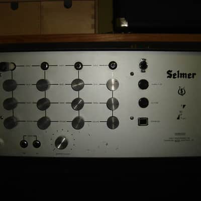Selmer Selmer TV 100 PA MK II Amp/Bassamp Head, incl. 4x10" Selmer Cabinet 1967 - Silver image 4