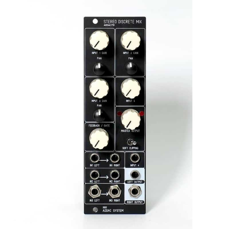 ADDAC System ADDAC713 STEREO DISCRETE MIXER 2022 - Black image 1