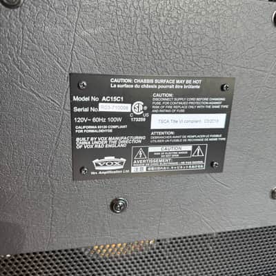 Vox AC15C1 Custom 2-Channel 15-Watt 1x12" Guitar Combo 2010 - Present - Black image 3