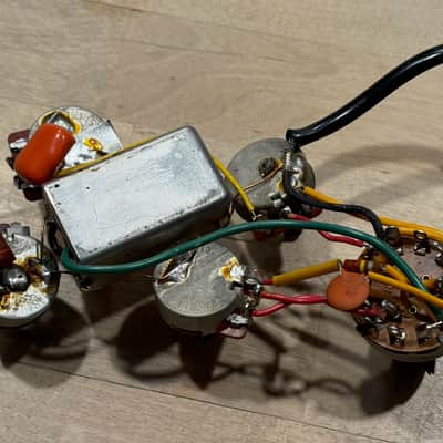 1970 Vintage Gibson EB-3 Bass Pots Complete Varitone Wiring Harness Pots image 2